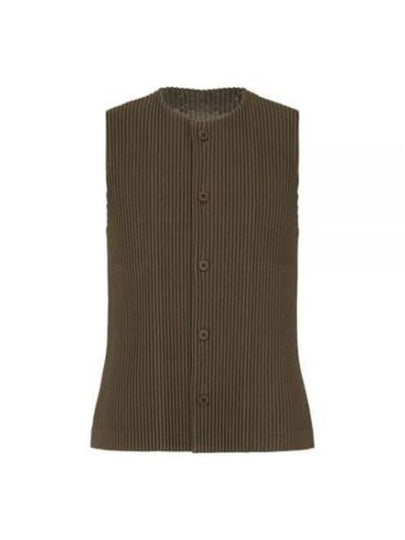 Tailored Pleated 1 Vest Green - ISSEY MIYAKE - BALAAN 2