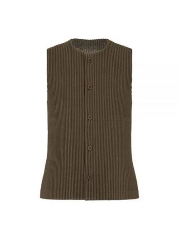 Tailored Pleated 1 Vest Green - ISSEY MIYAKE - BALAAN 2