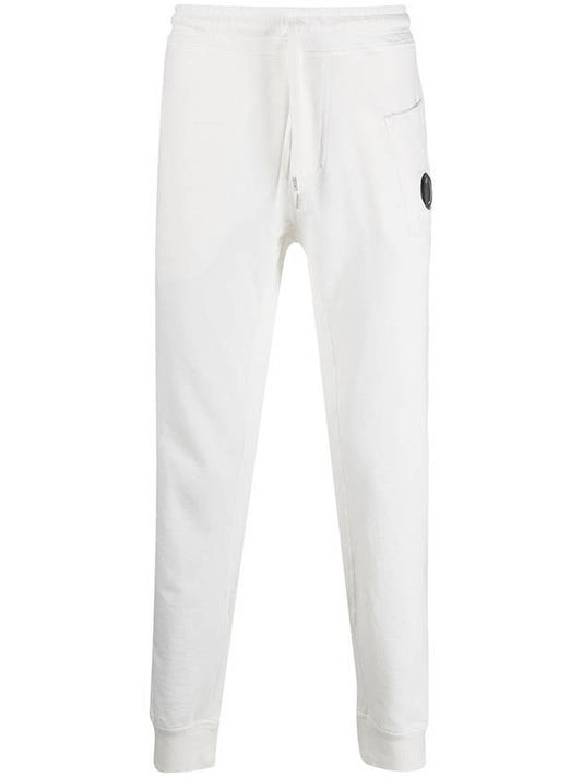 Light Fleece Straight Pants White - CP COMPANY - BALAAN 2