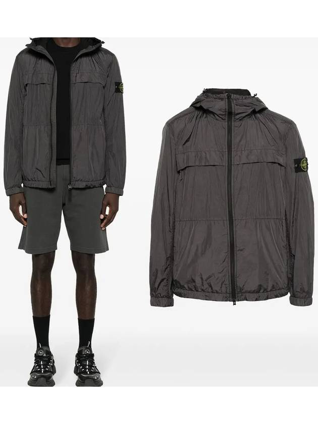 Garment Dyed Crinkle Reps R-Nylon Jacket Grey - STONE ISLAND - BALAAN 2