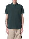 Men's Logo Patch Short Sleeve Polo Shirt Bottle Green - STONE ISLAND - BALAAN 2