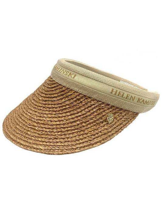 Marina Visor Hat Nougat Natural Logo - HELEN KAMINSKI - BALAAN 1