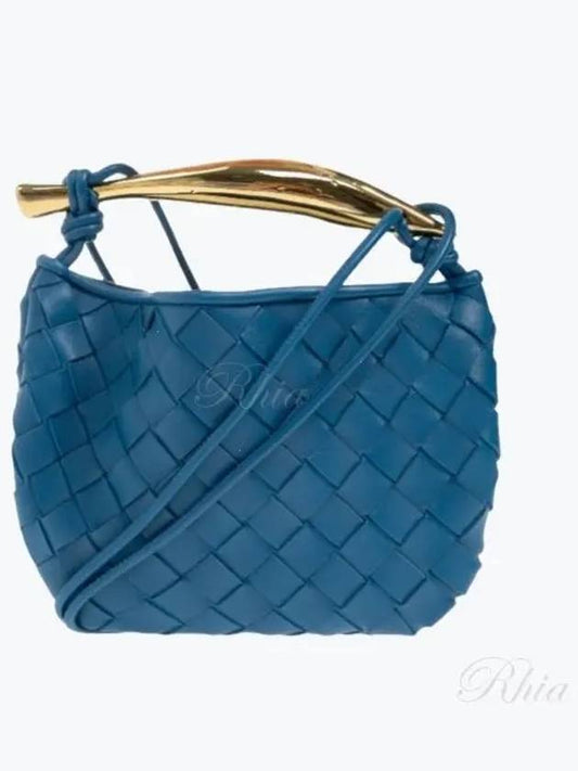 Sardin Intrecciato Mini Tote Bag Blue - BOTTEGA VENETA - BALAAN 2