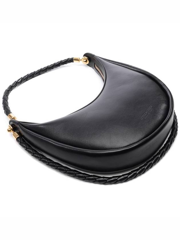 Black Double Weaving Strap Hula Hoop Shoulder Bag 794902 V3IW1 1019 - BOTTEGA VENETA - BALAAN 6