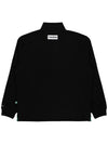 Simple circular embroidery half zipup UNISEX BLACK TMFHZ60209 - TRIMERE - BALAAN 3