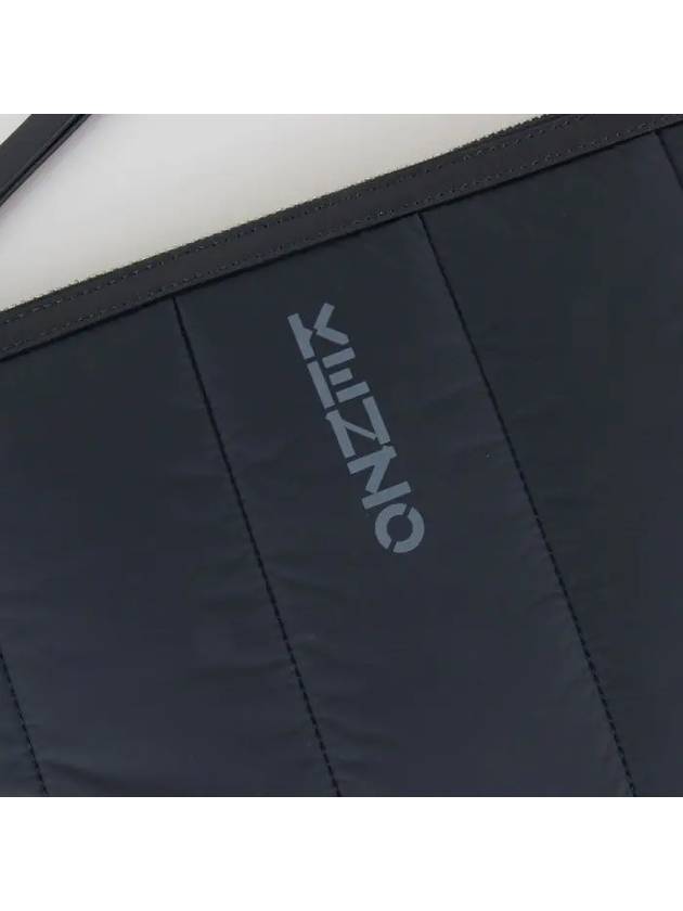 Logo Strap Clutch Bag Navy - KENZO - BALAAN 4