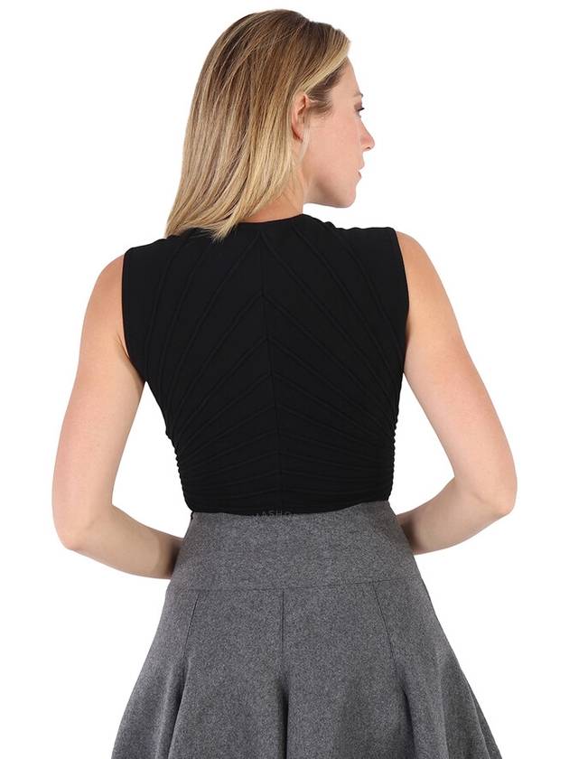 Alaia Ladies Black Sleeveless Ottoman Knit Bodysuit, Brand SIze 40 (US Size 8) - ALAIA - BALAAN 3