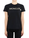 Moncler Infant embroidery logo short sleeve black 8C00006 83907 999 12 14A adults can wear - MONCLER - BALAAN 1