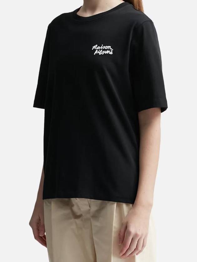 Handwriting Comfort Fit Short Sleeve T-Shirt Black - MAISON KITSUNE - BALAAN 4