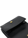 Tiny Tri-Fold Zipper Half Wallet Black - BOTTEGA VENETA - BALAAN 9