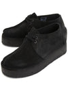 Trek Wedge Suede Loafers Black - CLARKS - BALAAN 1