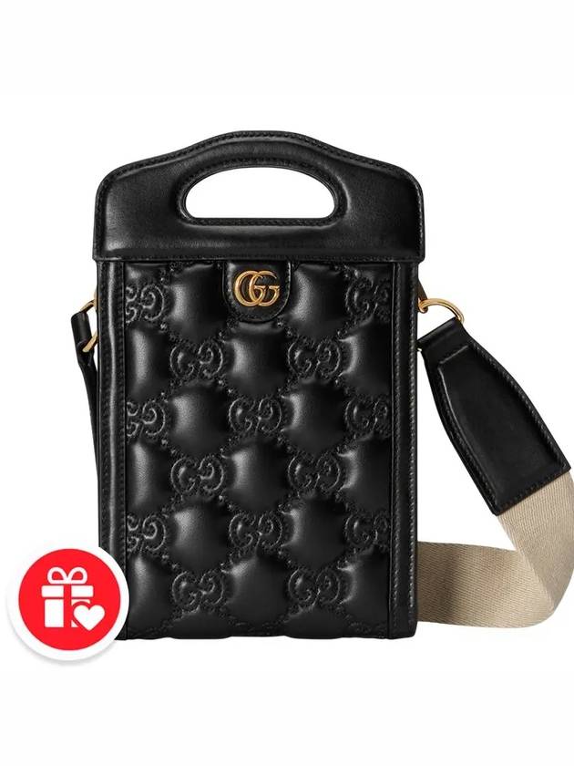 GG Matelasse Mini Bag Black - GUCCI - BALAAN 8