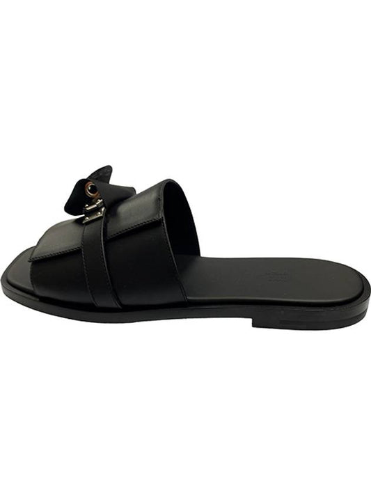 H231739Z H02 Gabriel Sandals Slippers Noir Men's Shoes TEO - HERMES - BALAAN 1