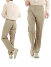 Men's Front Straight Pants Beige - LEMAIRE - BALAAN.