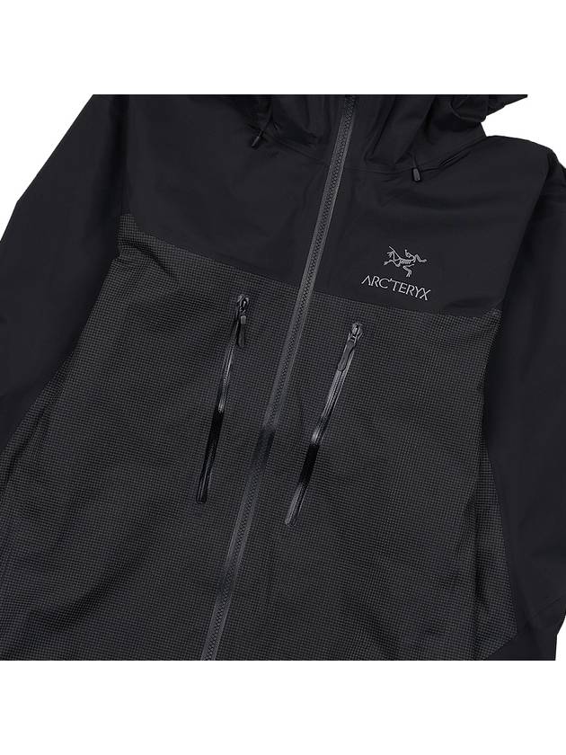 Alpha Embroidered Logo Hooded Jacket Black - ARC'TERYX - BALAAN 8