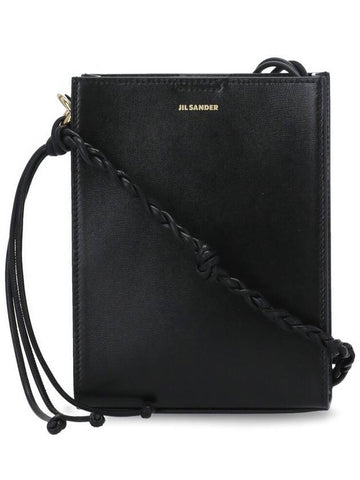 Tangle Ring Small Leather Cross Bag Black - JIL SANDER - BALAAN 1