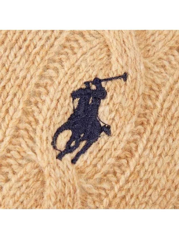 Embroidery Logo Pony Knit Top Light Brown - POLO RALPH LAUREN - BALAAN 5