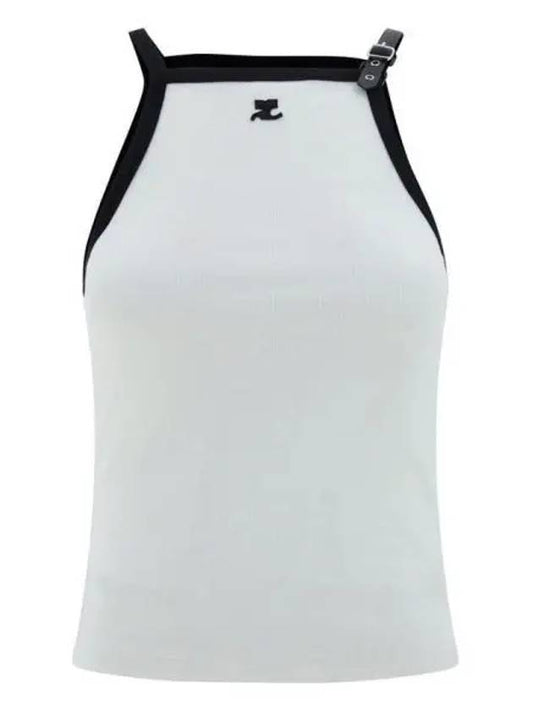 Buckle Contrast Sleeveless White - COURREGES - BALAAN 2