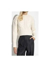 Cable Wool Knit Top Off-White - AMI - BALAAN 9