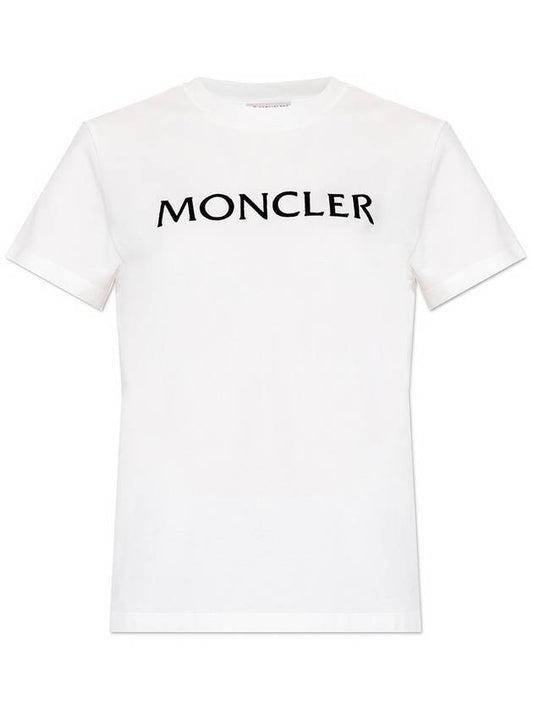 Logo Cotton Short Sleeve T-Shirt White - MONCLER - BALAAN 1