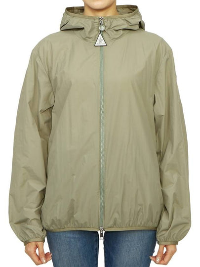 Fegeo Logo Patch Hoodie Sage Green - MONCLER - BALAAN 2