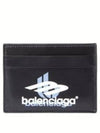 Logo Print Leather Card Wallet Black - BALENCIAGA - BALAAN 2