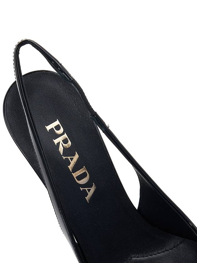 Patent Leather Slingback Heels Black - PRADA - BALAAN 8