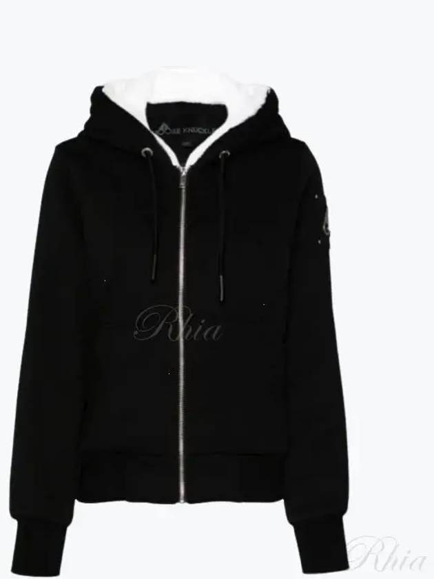 Classic Bunny Zip Up Hoodie White Black - MOOSE KNUCKLES - BALAAN 2