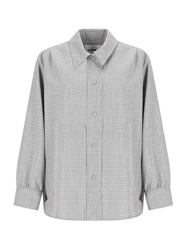 LONG SLEEVE WOOL SHIRT WITH REMOVABLE CLIPS - JIL SANDER - BALAAN 1