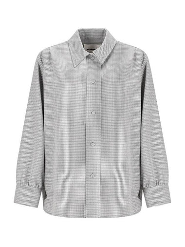 LONG SLEEVE WOOL SHIRT WITH REMOVABLE CLIPS - JIL SANDER - BALAAN 1