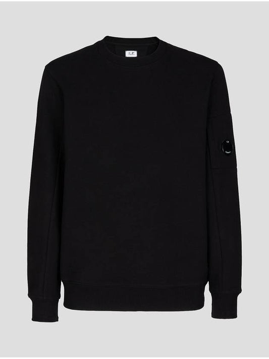 Men's Light Fleece Lens Wappen Sweatshirt Black - CP COMPANY - BALAAN 2