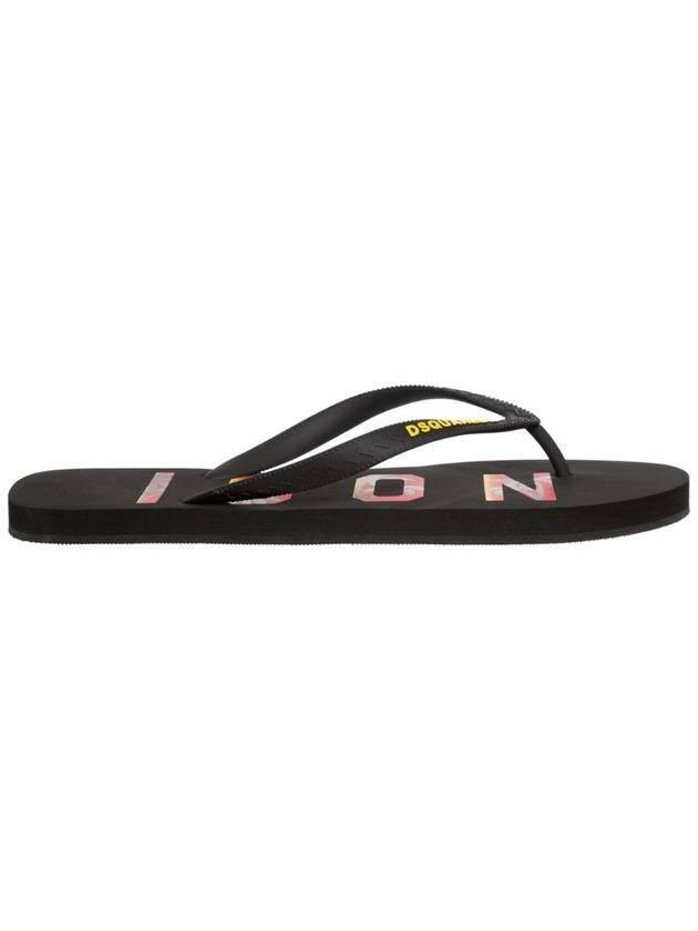 Logo Flip Flop Black - DSQUARED2 - BALAAN 1