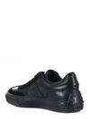 Round Toe Leather Low Top Sneakers Black - TOD'S - BALAAN 5