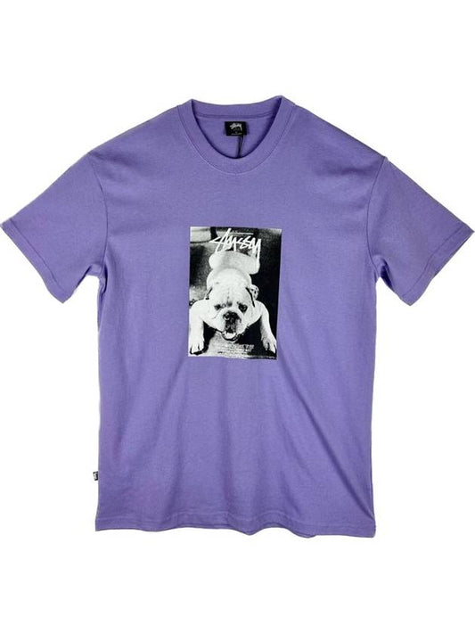 Bulldog Short Sleeve T Shirt Washed Violet - STUSSY - BALAAN 2