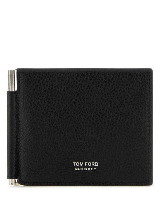 Leather Two Stage Card Wallet Black - TOM FORD - BALAAN 1