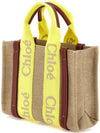 Woody Linen Small Tote Bag - CHLOE - BALAAN 3