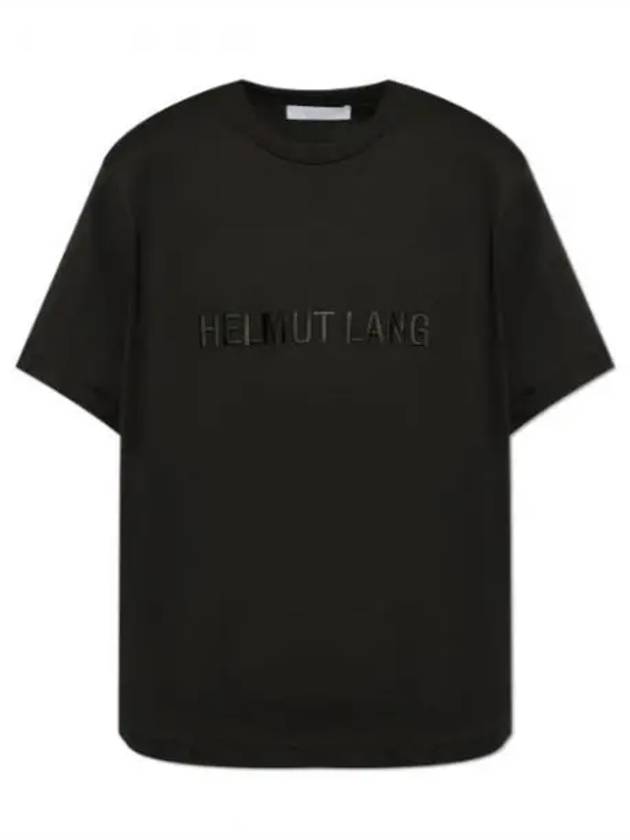 Embroidered Logo Short Sleeve T-Shirt Black - HELMUT LANG - BALAAN 2