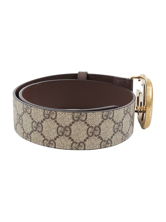 GG Buckle Leather Belt Gold - GUCCI - BALAAN.