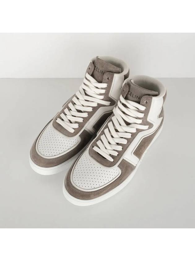 CT01 Z Trainer Suede Calfskin High Top Sneaker Grey - CELINE - BALAAN 3