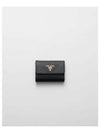 Saffiano Metal Logo Half Wallet Black - PRADA - BALAAN 2