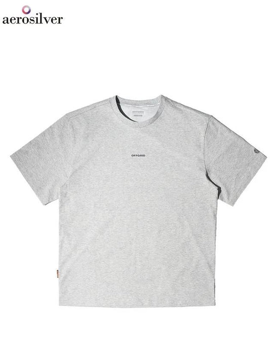 OG Basic Logo Short Sleeve T-Shirt Melange Grey - OFFGRID - BALAAN 2