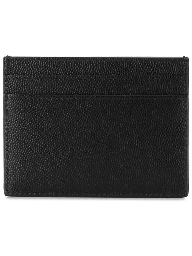 Embossed Leather Card Wallet Black - SAINT LAURENT - BALAAN 4