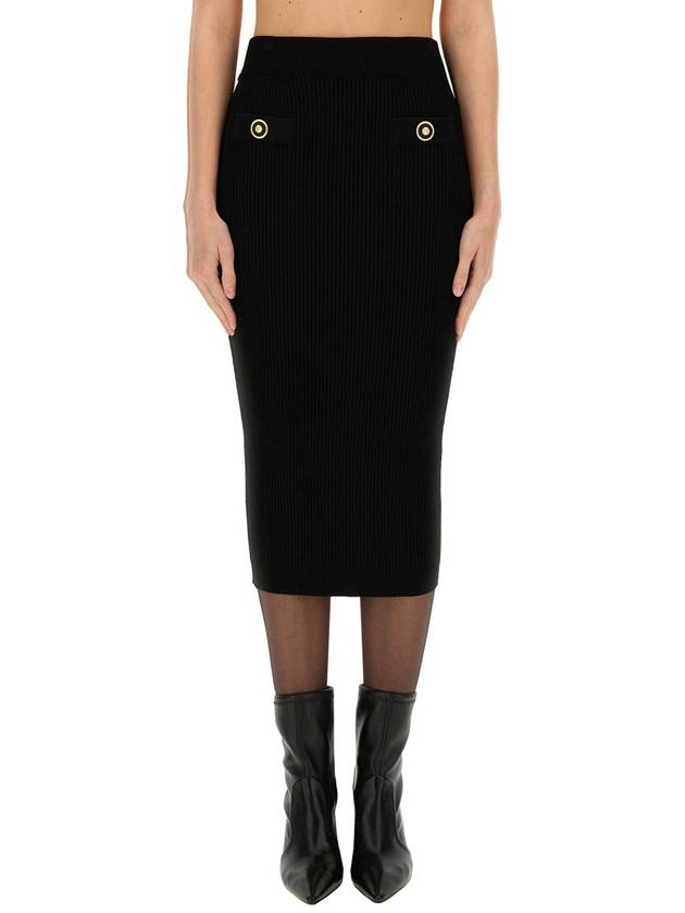 KNITTED MIDI SKIRT - BALMAIN - BALAAN 1