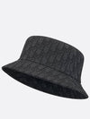 Dior Oblique Bucket Hat Black Cotton Jacquard - DIOR - BALAAN 1