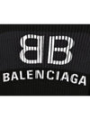 Back BB Logo Stripe Cotton Knit Top Black - BALENCIAGA - BALAAN 4