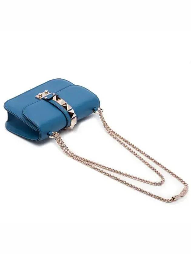 Rockstud Crossbody Bag SmallJW2B0312VIT D51 Blue - VALENTINO - BALAAN 5