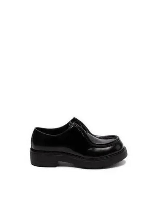 Diapason Opaque Brushed Leather Lace-Up Derby Black - PRADA - BALAAN 2