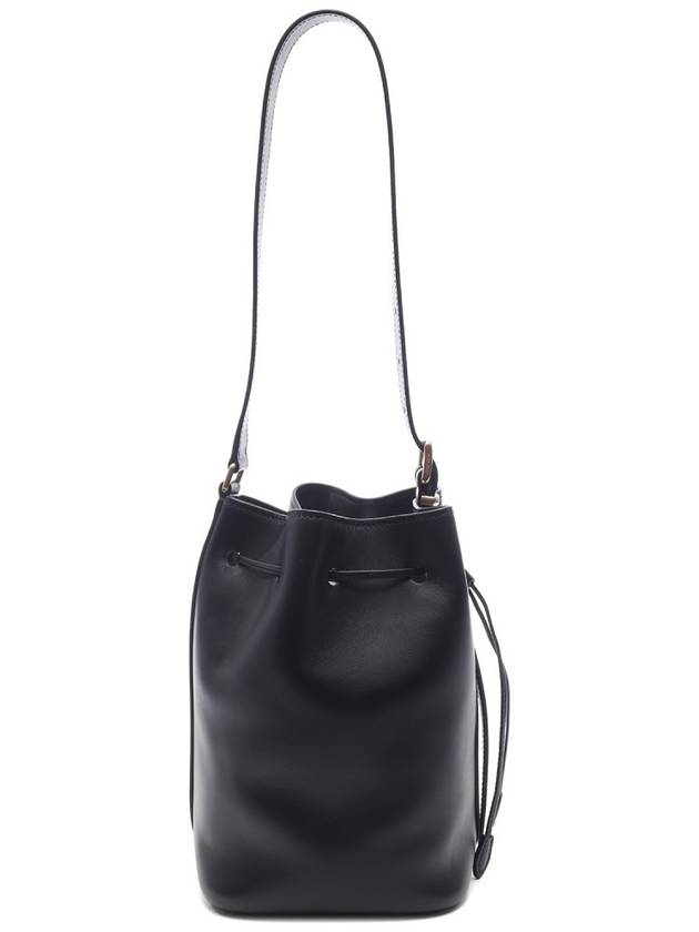 Logo Leather Bucket Bag Black - MIU MIU - BALAAN 5