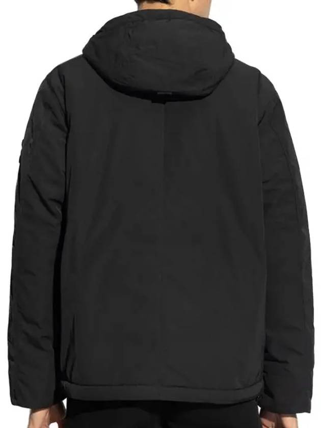 Techno Fabric Hooded Jacket Black - STONE ISLAND - BALAAN 3