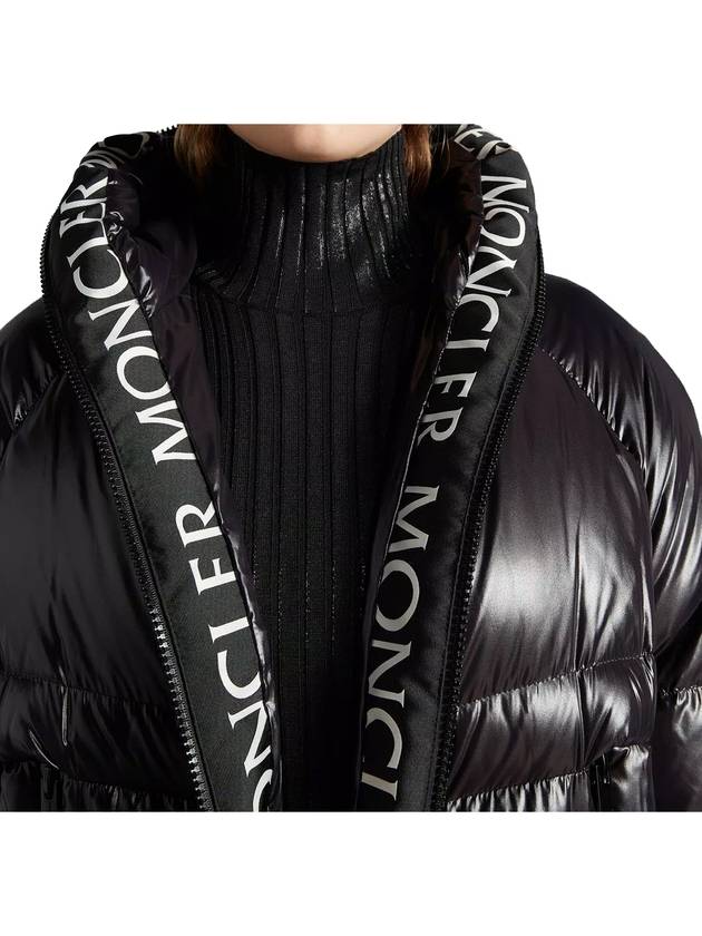 Chanon Quilted Long Hooded Nylon Padding Black - MONCLER - BALAAN 5